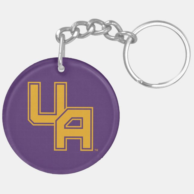 University at Albany Initials Logo Keychain (Back Left)