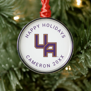 University at Albany Initials Logo Metal Ornament