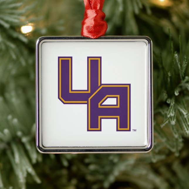University at Albany Initials Logo Metal Ornament (Tree)