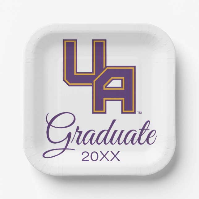 University at Albany Initials Logo Paper Plates (Front)
