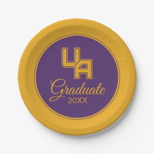 University at Albany Initials Logo Paper Plates