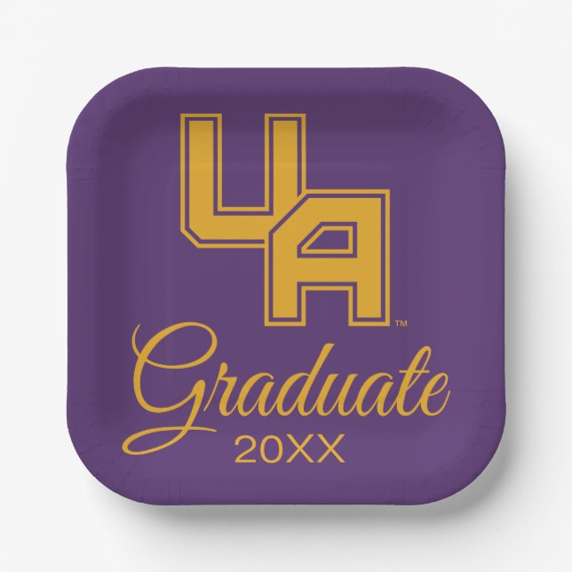 University at Albany Initials Logo Paper Plates (Front)