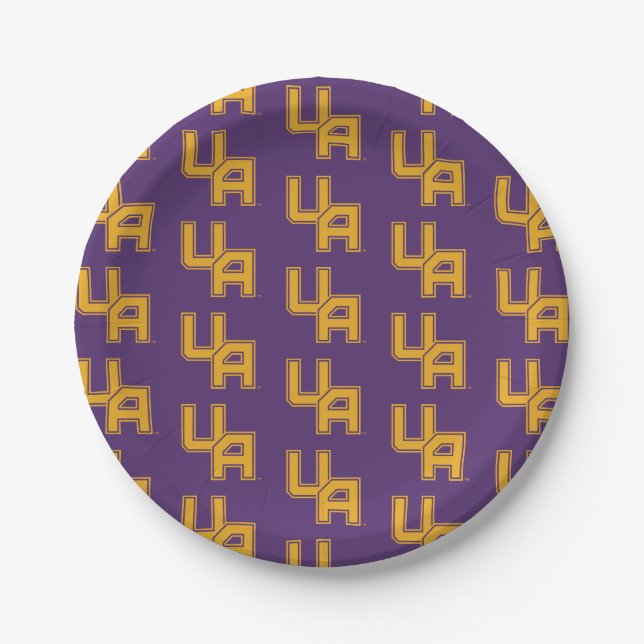 University at Albany Initials Logo Paper Plates (Front)