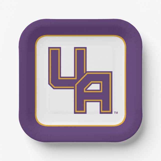 University at Albany Initials Logo Paper Plates (Front)