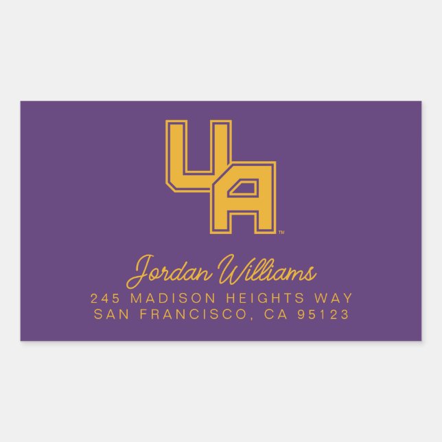 University at Albany Initials Logo Rectangular Sticker (Front)