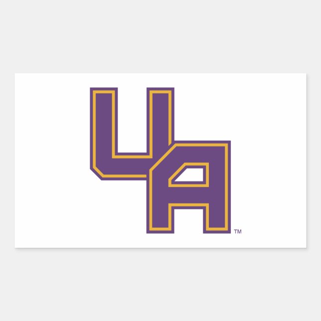University at Albany Initials Logo Rectangular Sticker (Front)