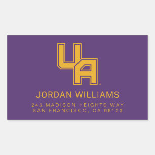 University at Albany Initials Logo Rectangular Sticker