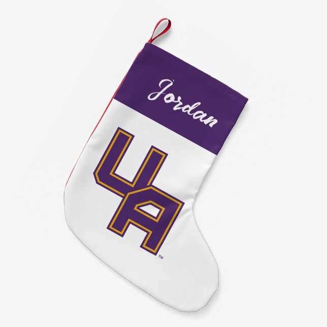 University at Albany Initials Logo Small Christmas Stocking (Front (Hanging))