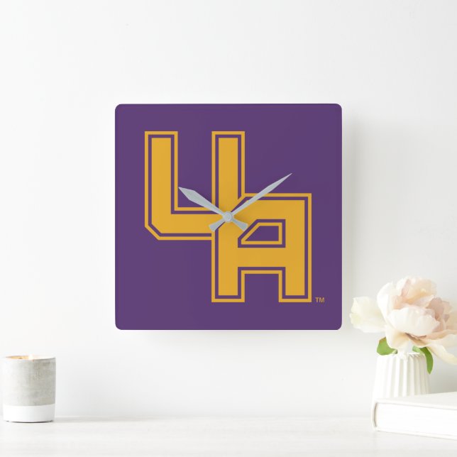 University at Albany Initials Logo Square Wall Clock (Home)
