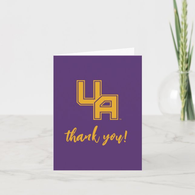 University at Albany Initials Logo Thank You Card (Front)