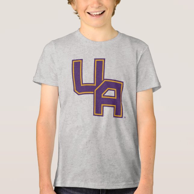 University at Albany Initials Logo Tri-Blend Shirt (Front)