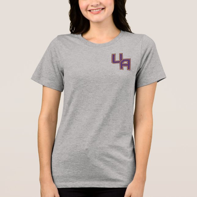 University at Albany Initials Logo Tri-Blend Shirt (Front)
