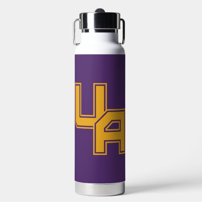 University at Albany Initials Logo Water Bottle (Front)