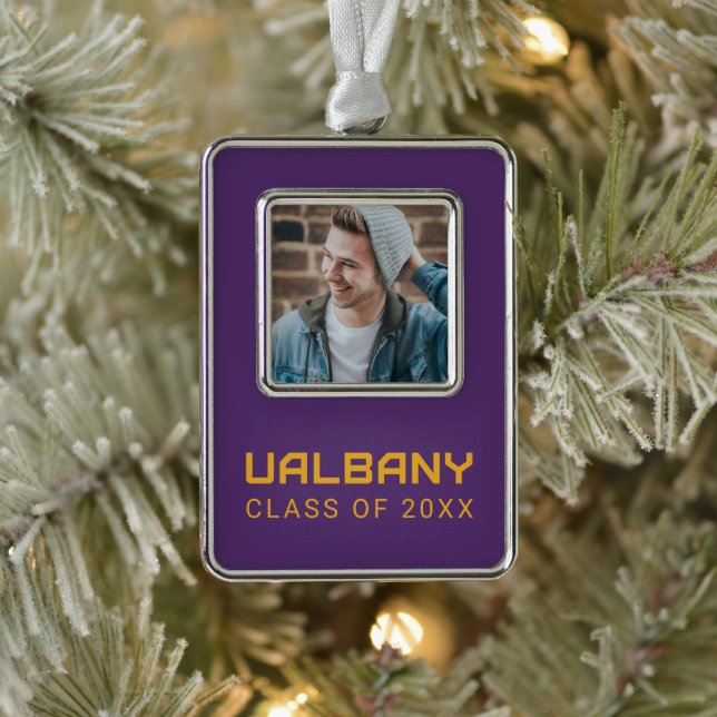 University at Albany Wordmark Christmas Ornament (Tree)