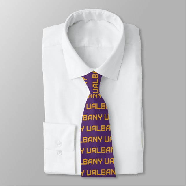 University at Albany Wordmark Neck Tie (Tied)