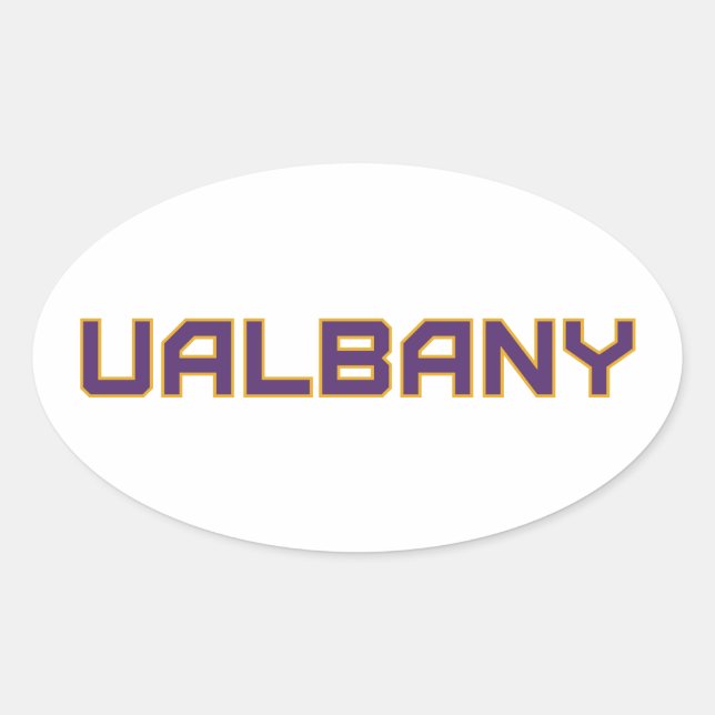 University at Albany Wordmark Oval Sticker (Front)