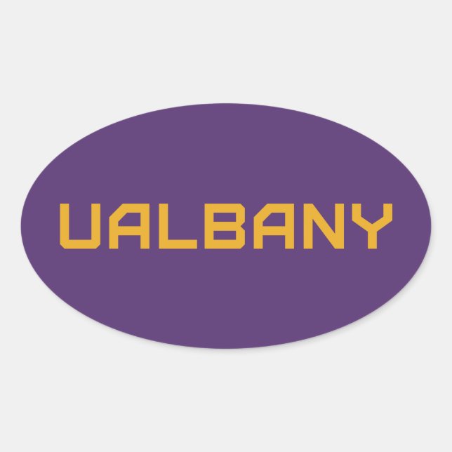 University at Albany Wordmark Oval Sticker (Front)