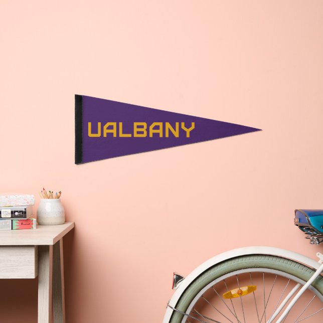 University at Albany Wordmark Pennant Flag (Front)