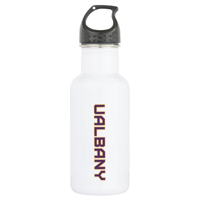 University at Albany Wordmark Stainless Steel Water Bottle (Front)