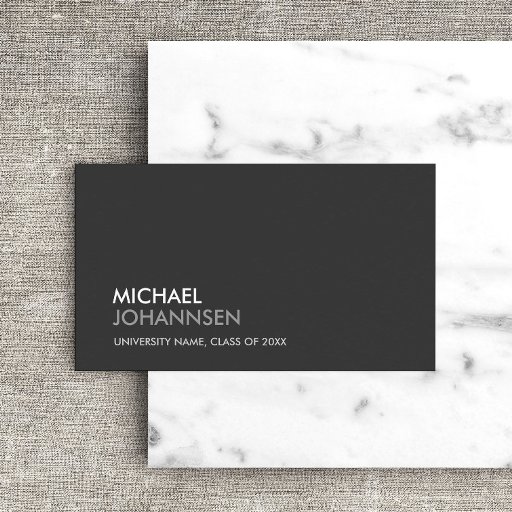 Customizable UNIVERSITY/COLLEGE STUDENT DARK Business Card