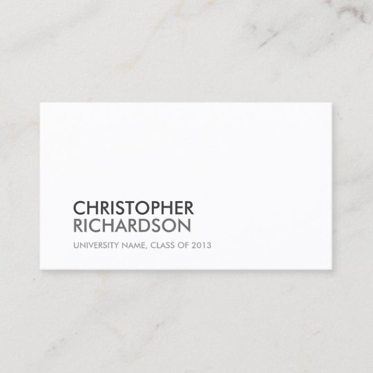 UNIVERSITY COLLEGE STUDENT WHITE Business Card