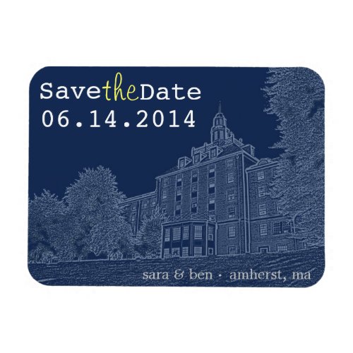 University Dorm Save the Date Magnet