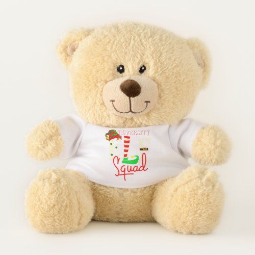 University Elf Squad Christmas Gift for University Teddy Bear