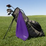 University Golf Team Purple And White Golf Towel at Zazzle