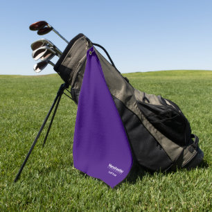 University Golf Team Purple and White Towel