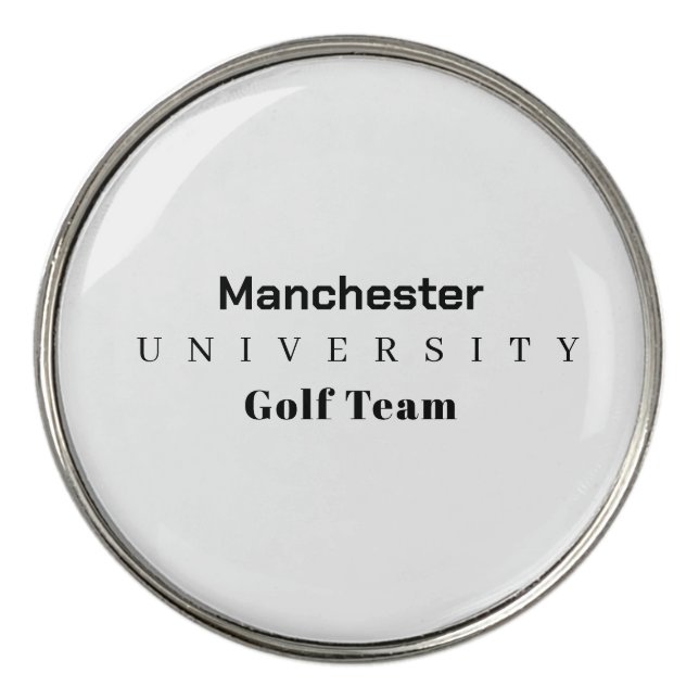University Golf Team White  Ball Marker (Front)