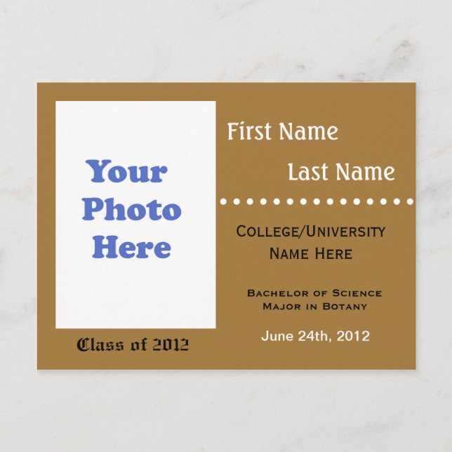 University graduation announcement invitation (Front)