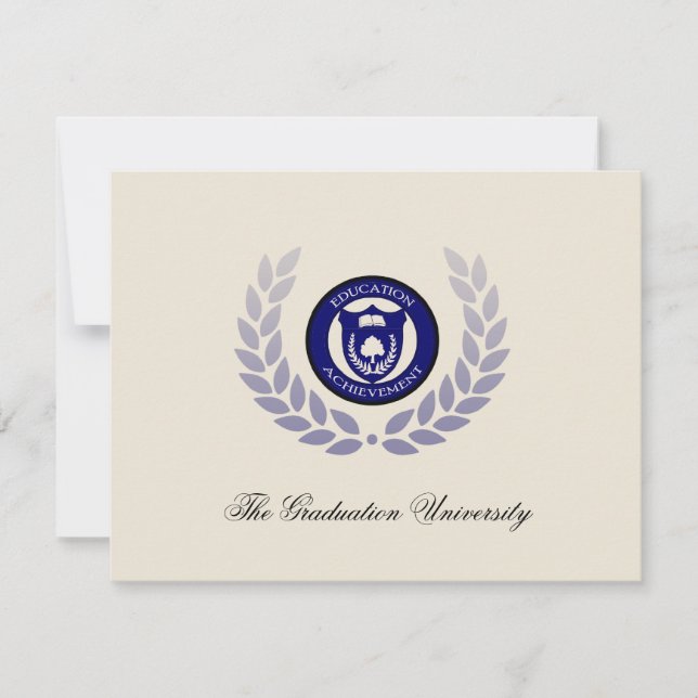 University Graduation Announcements Formal College (Front)