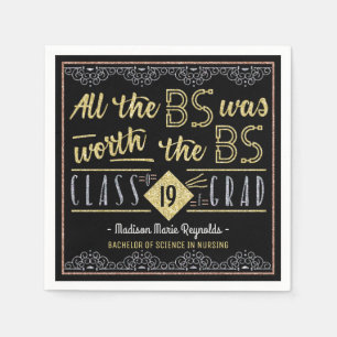 University Graduation Bachelors Degree Funny Grad Napkins