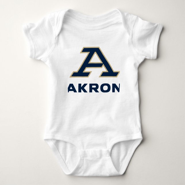 University of Akron | A Akron Baby Bodysuit (Front)