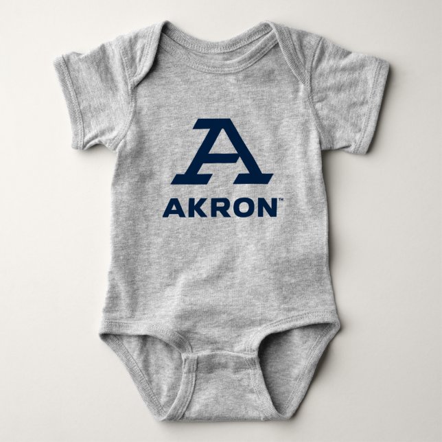 University of Akron | A Akron Baby Bodysuit (Front)