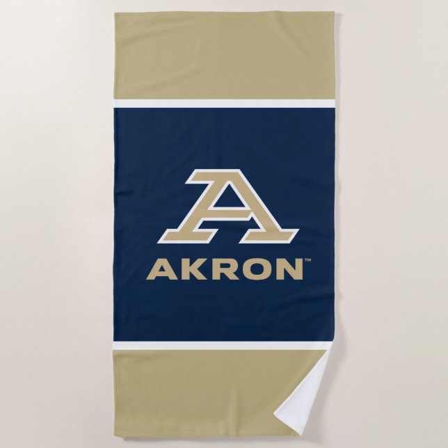 University of Akron | A Akron Beach Towel (Front)