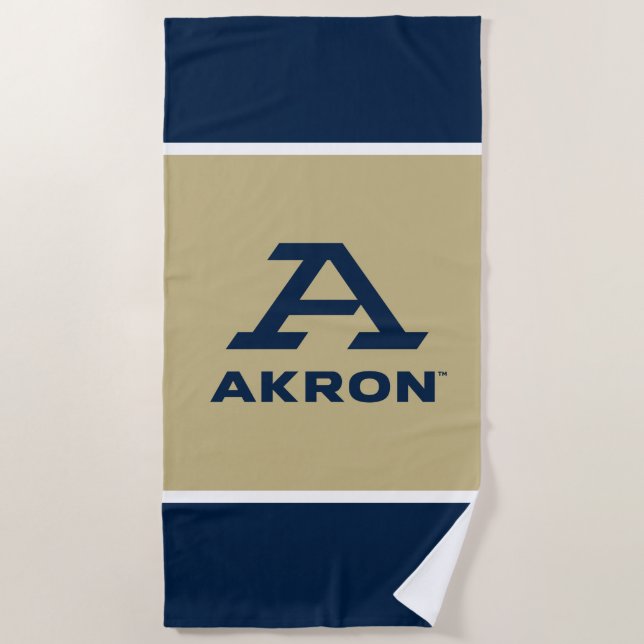 University of Akron | A Akron Beach Towel (Front)