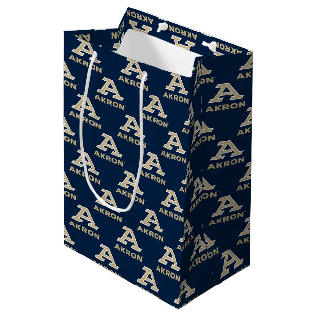 University of Akron | A Akron Medium Gift Bag (Front Angled)