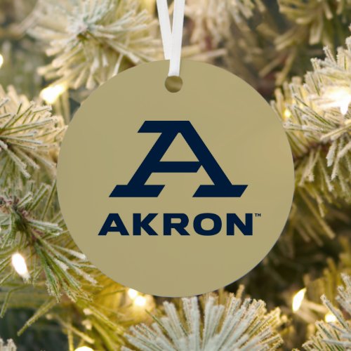 University of Akron  A Akron Metal Ornament