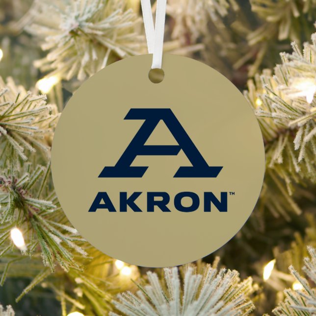 University of Akron | A Akron Metal Ornament (Insitu)