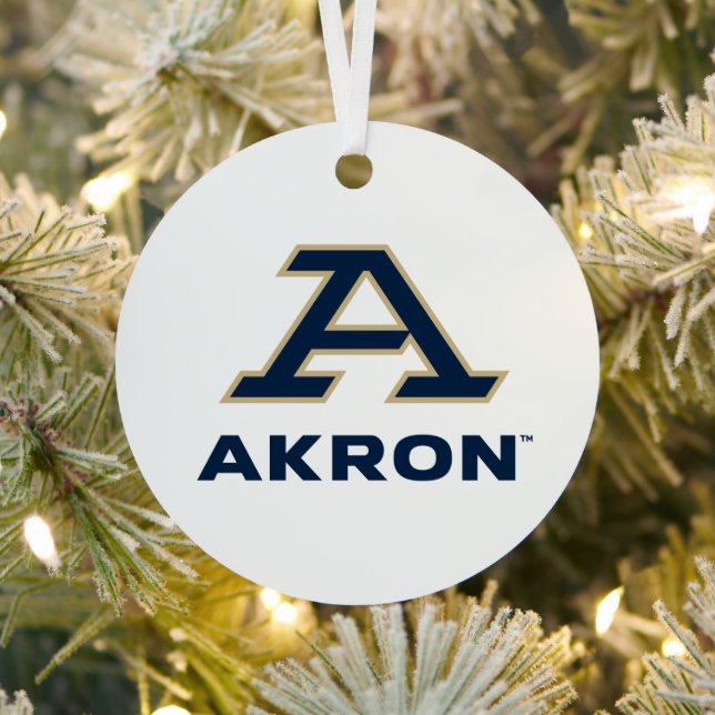 University of Akron | A Akron Metal Ornament (Insitu)