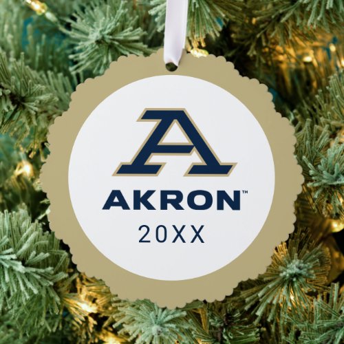 University of Akron  A Akron Ornament Card
