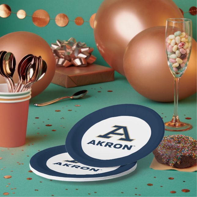 University of Akron | A Akron Paper Plates (Multi)