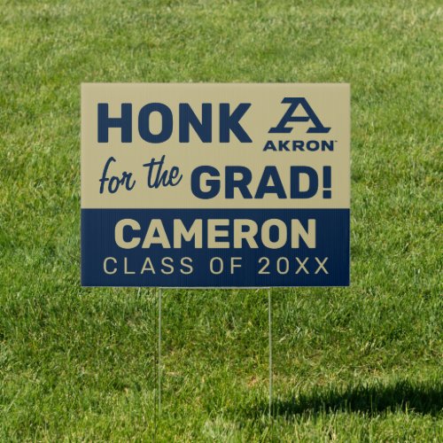 University of Akron  A Akron Sign