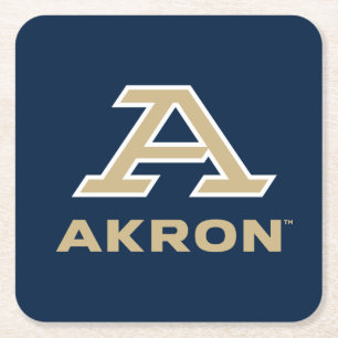 University of Akron   A Akron Square Paper Coaster