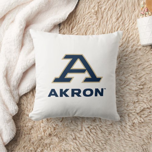 University of Akron  A Akron Throw Pillow