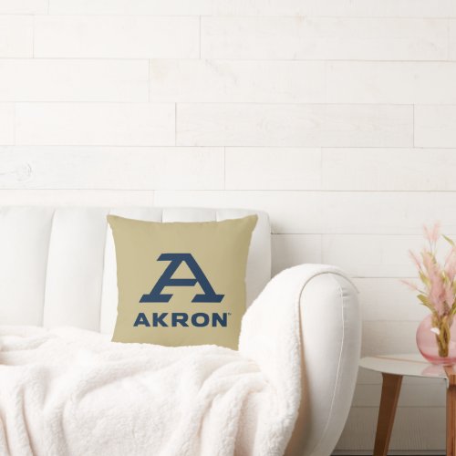 University of Akron  A Akron Throw Pillow