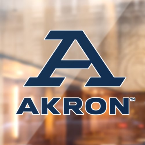 University of Akron  A Akron Window Cling