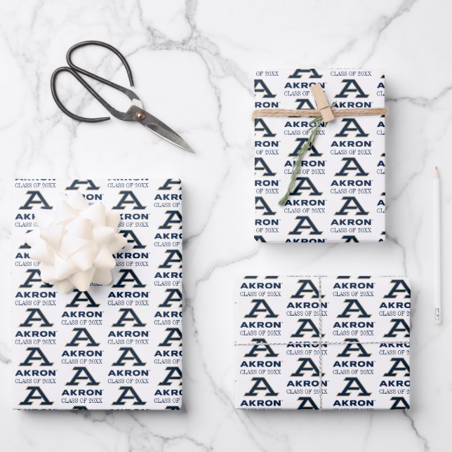 University of Akron | A Akron Wrapping Paper Sheets (Front)
