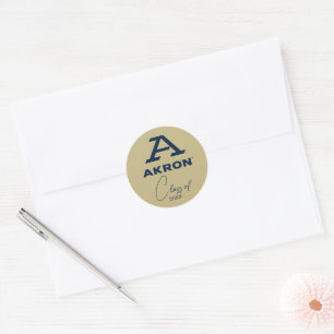 University of Akron   A Classic Round Sticker